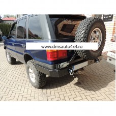 Bara de protecție spate HD cu suport roată de rezervă pentru Range Rover P38