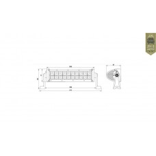 Bara Led 20x 375mm
