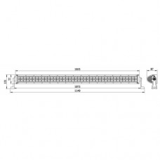 Bara LED 80x 1140mm