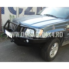 BARA FATA DE OTEL CU BULLBAR SI SUPORT DE TROLIU - JEEP CHEROKEE WJ (1999-2004) BARA FATA DE OTEL CU BULLBAR SI SUPORT DE TROLIU - JEEP CHEROKEE WJ (1999-2004)