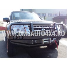 BARA FATA DE OTEL OFF-ROAD, CU BULLBAR SI SUPORT DE TROLIU - MITSUBISHI PAJERO 4 (2006-2017)