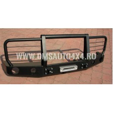 Bara protectie fata Nissan Y60 Fabrika4x4 (CU GAURI PT PROIECTOARE)