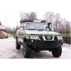 BARA FATA DE OTEL CU BULLBAR SI SUPORT DE TROLIU NISSAN PATROL GU4 2005-2019 BARA FATA DE OTEL CU BULLBAR SI SUPORT DE TROLIU NISSAN PATROL GU4 2005-2019