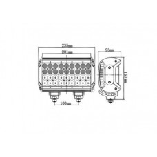 Bara LED 108W QUAD