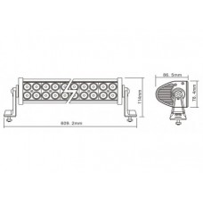 Bara LED 120W 40 LED x 609mm Bara LED 120W 40 LED x 609mm