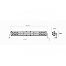 Bara LED 40x 630mm - 120W