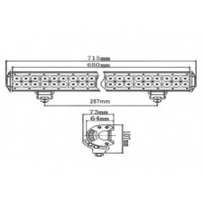 Bara LED 180W 715mm 