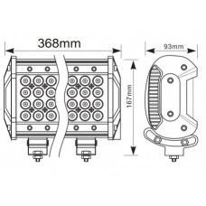 Bara LED 180W QUAD
