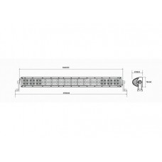 Bara LED 180W 60x LED 885mm moro Camuflaj