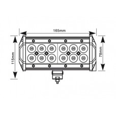 Bara LED 36W 167mm combo