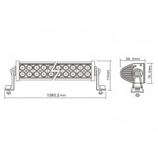Bara LED 300W 100LED x 1393mm