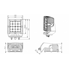 Proiector LED 16LED X 5W - 80W FLOOD