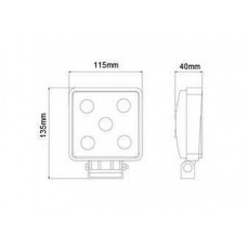 Proiector LED 5LED X 3W - 15W 10V - 30V