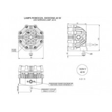 Lampa de lucru 40W 12/24V