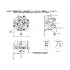 Lampa de lucru 20W 12/24V