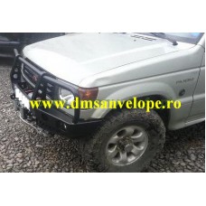 BARA FATA DE OTEL OFF-ROAD, CU BULLBAR SI SUPORT DE TROLIU - MITSUBISHI PAJERO 2 V31 (FARA OVERFENDERE)